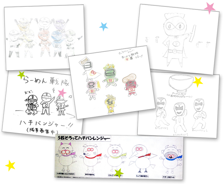 ８番らーめん「こども応援プロジェクト」キャラクター採用アイデア