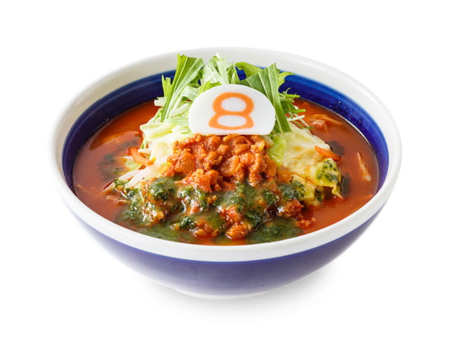 小さな野菜バジルトマトらーめん